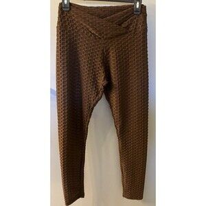 If It Were Me Brown Stretch Leggings Size Large
